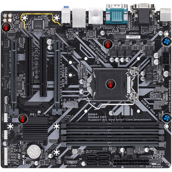 GIGABYTE H310M D3H - 1.0 MICRO ATX - SOCKET LGA1151 - H310