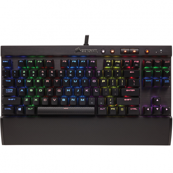 CORSAIR GAMING K65 RGB RAPIDFIRE COMPACT MECHANICAL - CLAVIER - FRANÇAIS - ALUMINIUM BROSSÉ ANODISÉ