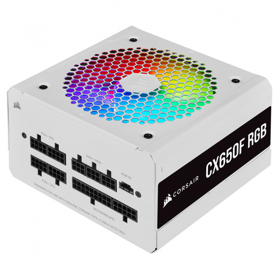 Corsair CX650F RGB 80PLUS Bronze (Blanc)