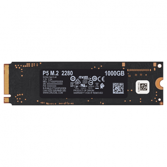 DISQUE SSD 1To Crucial P5 M.2 PCIe NVMe