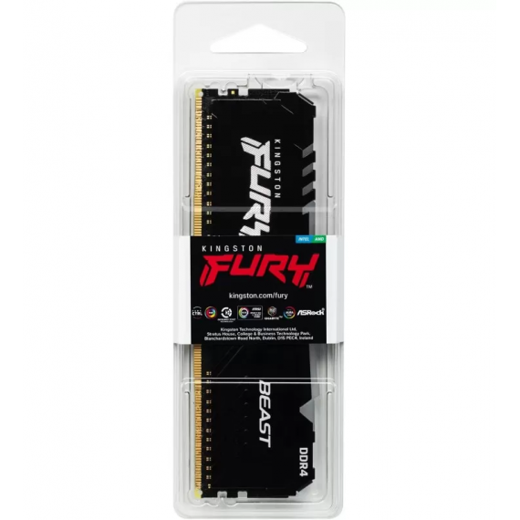 Mémoire KINGSTON FURY BEAST RGB - DDR4 - MODULE - 32Go - 3200MHz Mémoire KINGSTON FURY BEAST RGB - DDR4 - MODULE - 32Go - 3200MHz