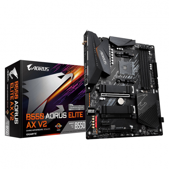 Carte mère GIGABYTE B550 AORUS ELITE AX V2 - ATX - Socket AM4 Carte mère GIGABYTE B550 AORUS ELITE AX V2 - ATX - Socket AM4