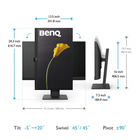 ECRAN BENQ GW2485TC- LED - 23.8" FHD