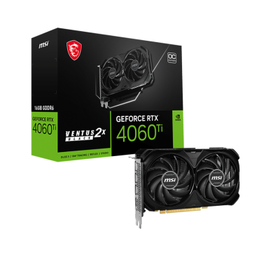 Carte graphique MSI RTX 4060TI VENTUS 2X BLACK 16G OC