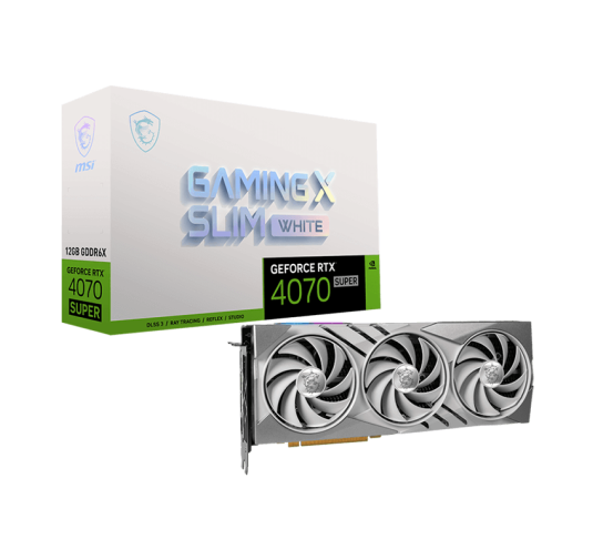 Carte graphique MSI GeForce RTX™ 4070 SUPER 12G GAMING X SLIM -White