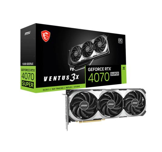 Carte graphique MSI GeForce RTX™ 4070 SUPER 12G VENTUS 3X OC