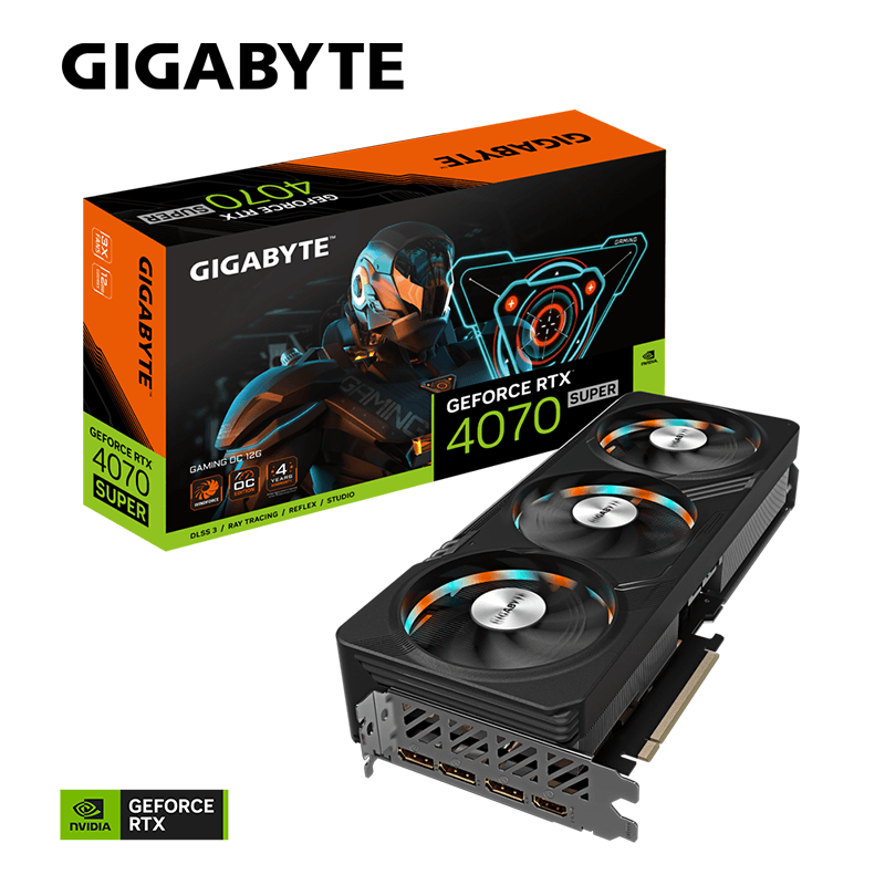 Carte graphique GIGABYTE GeForce RTX™ 4070 SUPER GAMING OC 12G