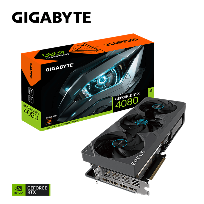 Carte graphique GIGABYTE GEFORCE RTX 4080 EAGLE 16GD - 16Go GDDR6X