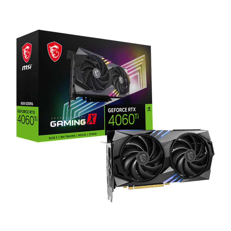 Carte graphique MSI RTX 4060TI GAMING X 8G - 8Go GDDR6