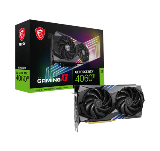 Carte graphique MSI RTX 4060TI GAMING X 8G - 8Go GDDR6