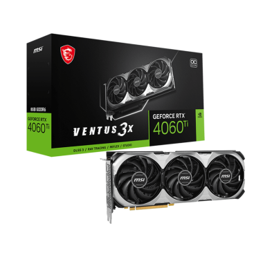 Carte graphique MSI RTX 4060TI VENTUS 3X 8G OC - 8Go GDDR6