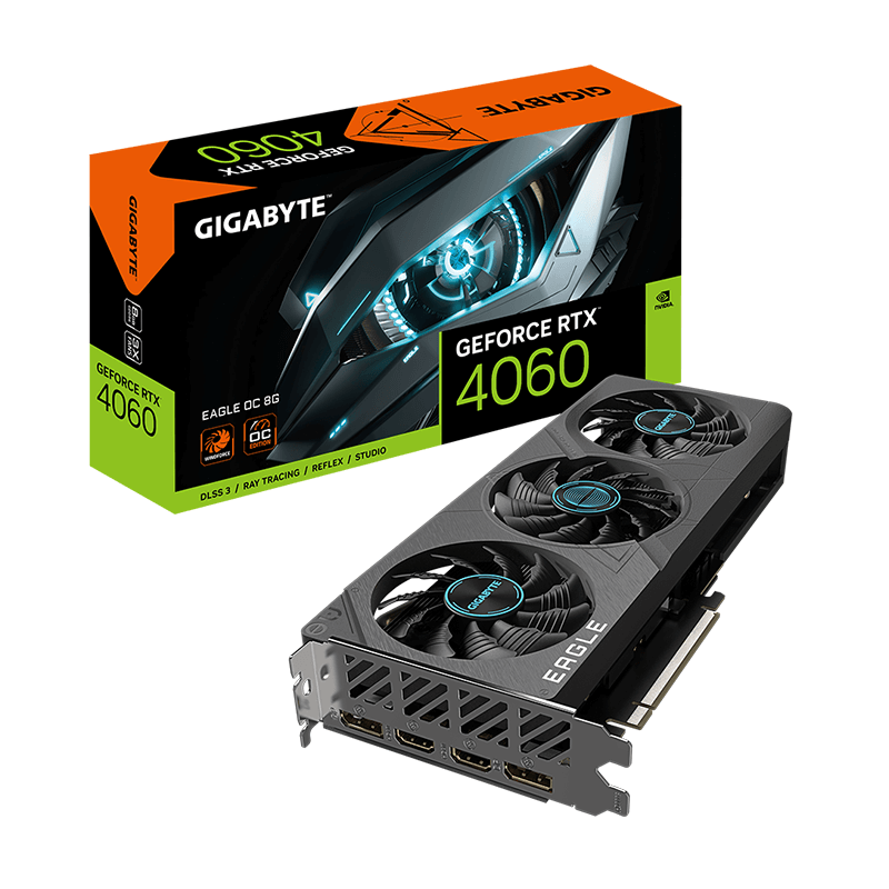Carte graphique GIGABYTE RTX 4060 EAGLE OC 8G - 8Go GDDR6 Carte graphique GIGABYTE RTX 4060 EAGLE OC 8G - 8Go GDDR6