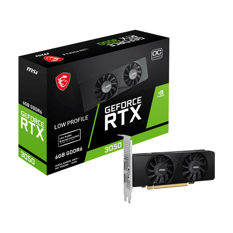 Carte graphique MSI GeForce RTX™ 3050 LP 6G OC - 6Go GDDR6