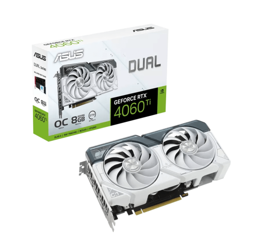 Carte graphique ASUS DUAL RTX 4060Ti O8G White - 8Go GDDR6