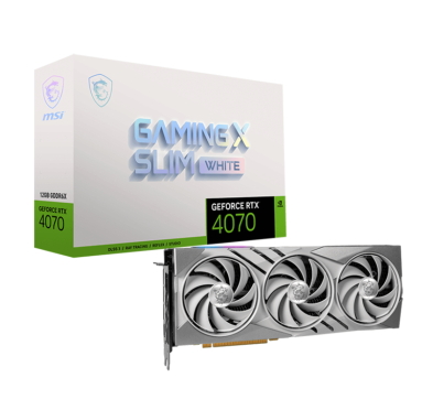 Carte graphique MSI RTX 4070 GAMING X SLIM WHITE 12G - 12Go GDDR6X