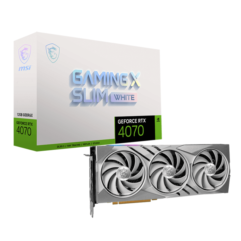 Carte graphique MSI RTX 4070 GAMING X SLIM WHITE 12G - 12Go GDDR6X