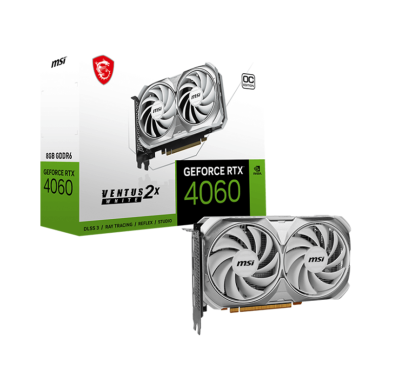 Carte graphique MSI RTX 4060 VENTUS 2X White 8G OC - 8Go GDDR6