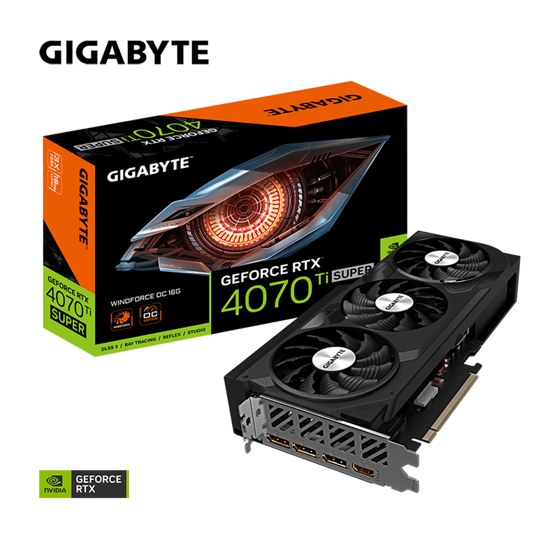 Carte graphique Gigabyte GeForce RTX™ 4070 Ti Super WINDFORCE OC - 16Go GDDR6X Carte graphique Gigabyte GeForce RTX™ 4070 Ti Super WINDFORCE OC - 16Go GDDR6X