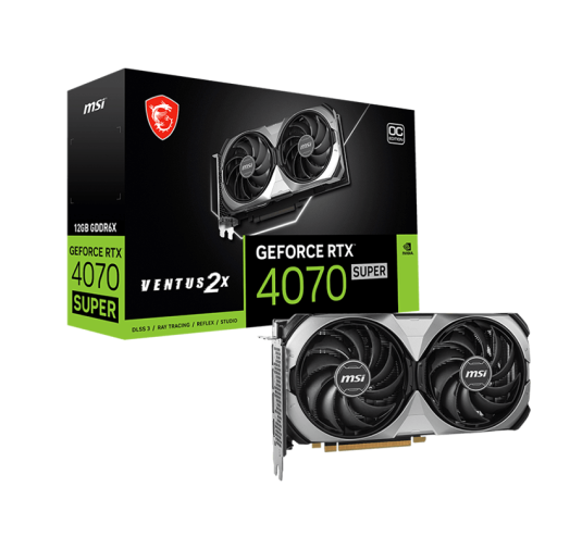 Carte graphique MSI GeForce RTX 4070 Super 12G Ventus 2X OC - 12 GO GDDR6X