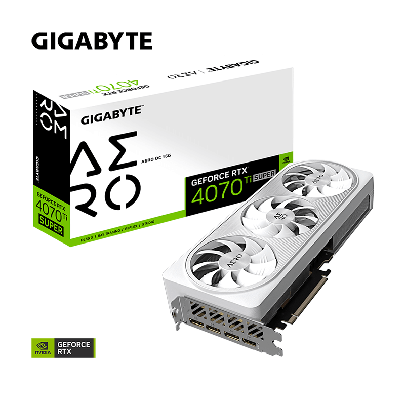 Carte graphique Gigabyte GeForce RTX™ 4070 Ti Super AERO OC - 16Go GDDR6X