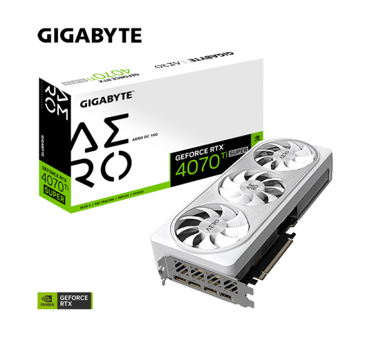 Carte graphique Gigabyte GeForce RTX™ 4070 Ti Super AERO OC - 16Go GDDR6X