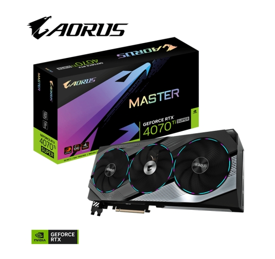Carte graphique Gigabyte AORUS GeForce RTX™ 4070 Ti Super MASTER - 16Go GDDR6X