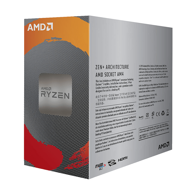 Processeur AMD Ryzen 3 3200G - BOX (3.6 GHz / 4 GHz) Processeur AMD Ryzen 3 3200G - BOX (3.6 GHz / 4 GHz)