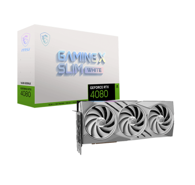 Carte graphique MSI GeForce RTX™ 4080 Gaming X Slim Blanche -16Go GDDR6X