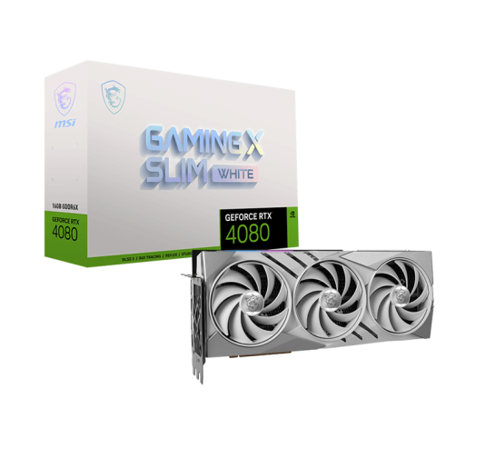 Carte graphique MSI GeForce RTX™ 4080 Gaming X Slim Blanche -16Go GDDR6X
