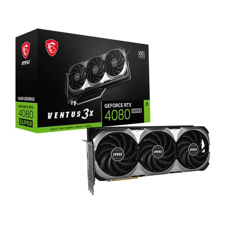 Carte graphique MSI GeForce RTX™ 4080 Super 3X OC -16Go GDDR6X Carte graphique MSI GeForce RTX™ 4080 Super 3X OC -16Go GDDR6X