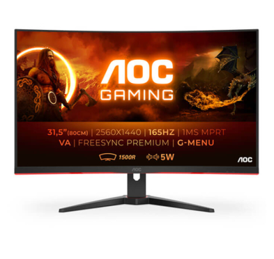 Ecran GAMING INCURVÉ  AOC CQ32G2SE/BK - LED 31.5" QHD