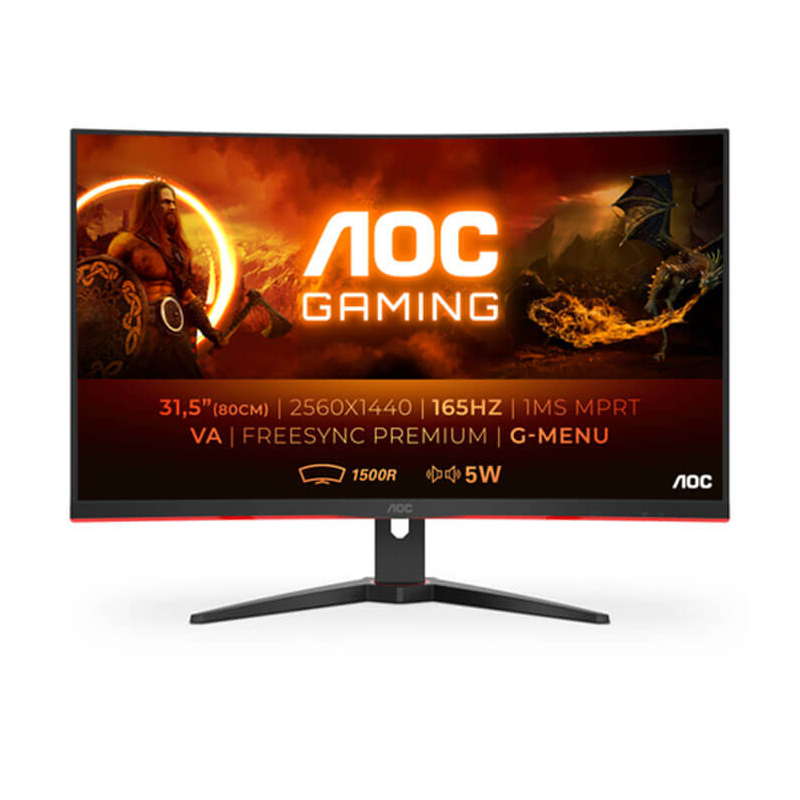 Ecran GAMING INCURVÉ  AOC CQ32G2SE/BK - LED QHD 31.5"