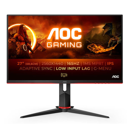 Ecran GAMING AOC Q27G2S - G2, 1ms, 165Hz, IPS 27" QHD
