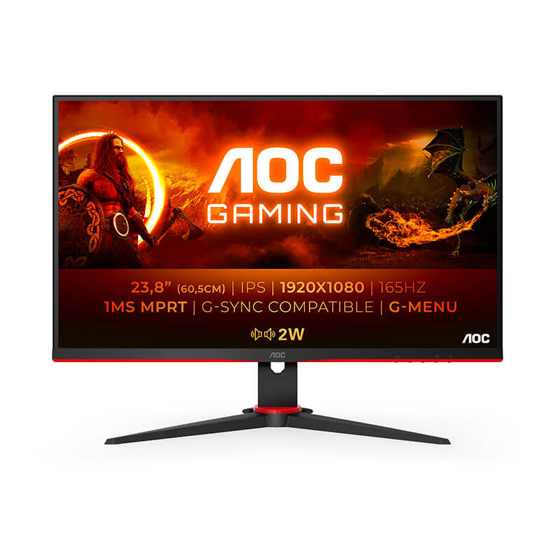 Ecran GAMING AOC 24G2SPU/BK - G2, LED FULL HD  23.8"