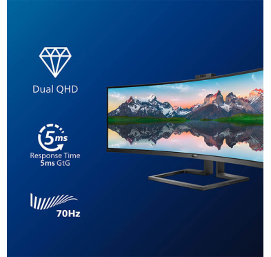 Ecran Curved Philips 499P9H/00, VA 49" UltraWide 5K