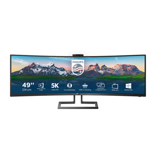 Ecran Curved Philips 499P9H/00, UltraWide 49" Dual Quad HD, @ 70Hz