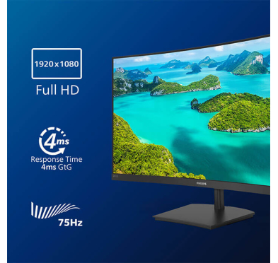 Ecran Curved Philips 241E1SC/00, VA 24" Full HD @ 75Hz