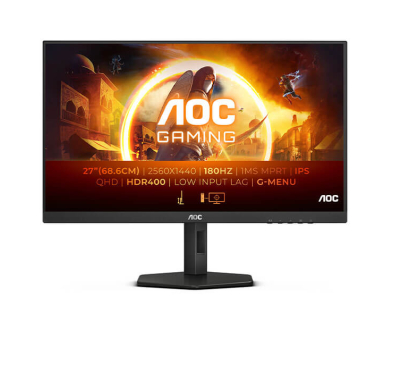 Ecran GAMER WLED AOC Q27G4X, 0,5ms, 180Hz, IPS 27" QHD (2560x1440)