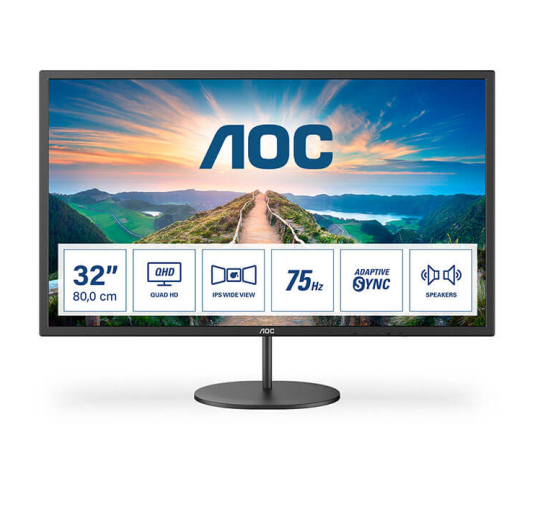 Ecran AOC Q32V4, IPS, 4ms, 31.5" Quad HD @75Hz