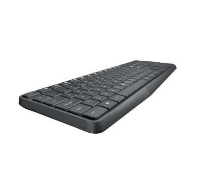 Logitech MK235 clavier Souris, Sans Fil, AZERTY, Gris