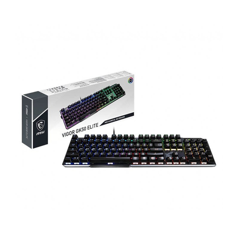 CLAVIER MSI VIGOR GK50 ELITE FR, RGB, QWERTZ