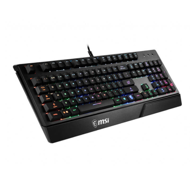 Clavier Gamer MSI VIGOR GK20, RGB, AZERTY, Français, Noir