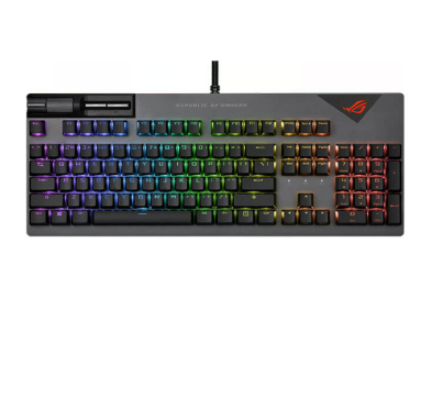 Clavier Gamer ASUS XA07 STRIX FLARE II, RGB, AZERTY, Filaire, Noir