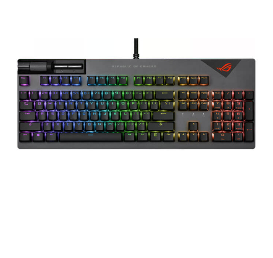 Clavier Gamer ASUS XA07 STRIX FLARE II, RGB, AZERTY, Filaire, Noir