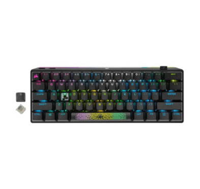 Clavier Gamer Corsair K70 PRO MINI WIRELESS, RGB, AZERTY, Sans et Avec Fil, Noir
