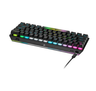 Clavier Gamer Corsair K70 PRO MINI WIRELESS, RGB, AZERTY, Sans et Avec Fil, Noir