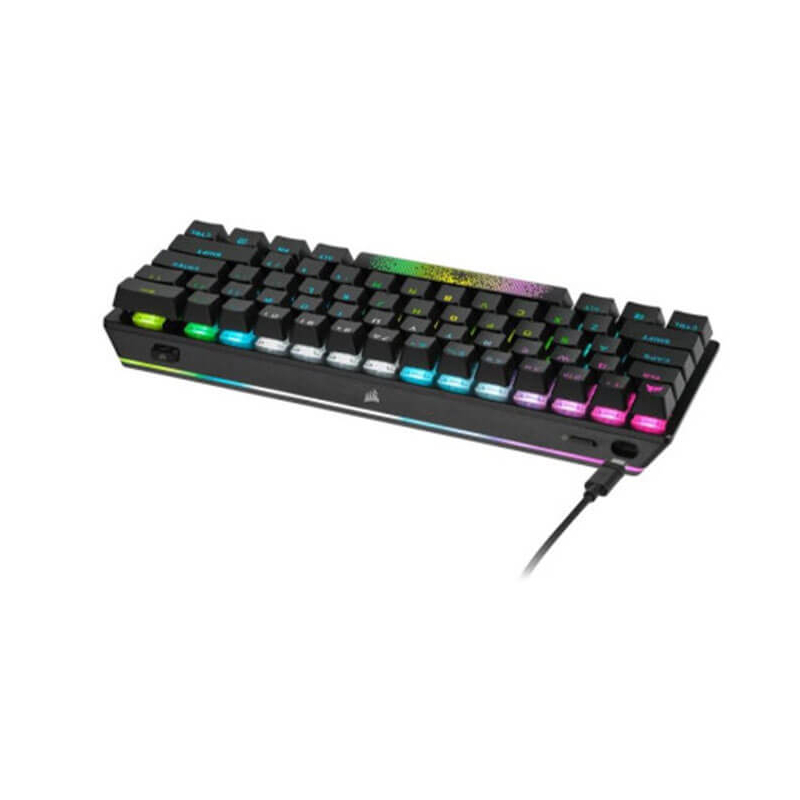 Clavier Gamer Corsair K70 PRO MINI WIRELESS, RGB, AZERTY, Sans et Avec Fil, Noir