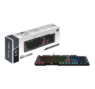 Clavier Gamer MSI VIGOR GK41 DUSK, RGB, QWERTY, Filaire, Noir