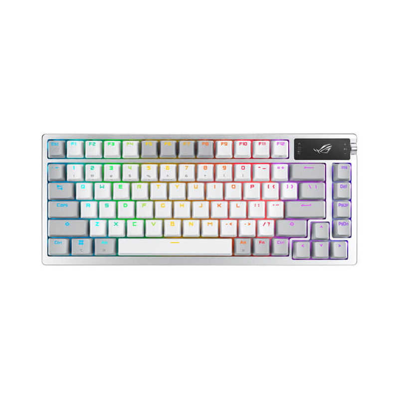 Clavier Gamer ASUS ROG AZOTH, RGB, Avec et Sans Fil, Blanc
