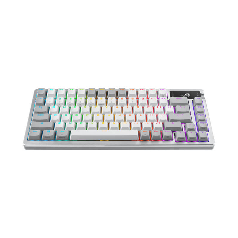 Clavier Gamer ASUS ROG AZOTH, RGB, Avec et Sans Fil, Blanc